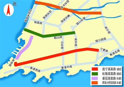 跨海大桥海底隧道命名"胶州湾"东西快速路改名叫"胶宁