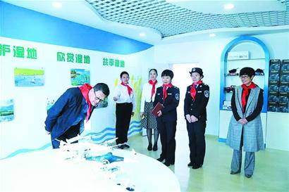 李村河湿地有小卫士