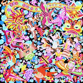 三幅胶南年画荣登上合峰会